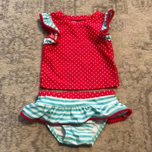 Red and blue tankini 9M